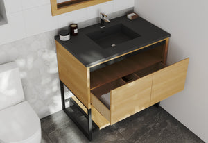 Alto 36" California White Oak Bathroom Vanity with Countertop