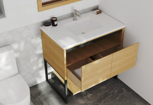 Alto 36" California White Oak Bathroom Vanity with Countertop