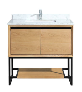 Alto 36" California White Oak Bathroom Vanity with Countertop