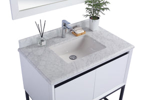 Alto 36" White Bathroom Vanity with Countertop