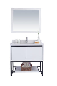 Alto 36" White Bathroom Vanity with Countertop