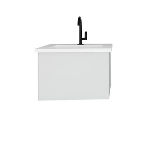 Vitri 24" Cloud White Bathroom Vanity with VIVA Stone Solid Surface Countertop
