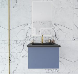Vitri 24" Nautical Blue Bathroom Vanity with VIVA Stone Solid Surface Countertop