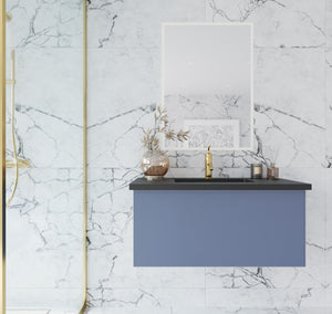 Vitri 36" Nautical Blue Bathroom Vanity with VIVA Stone Solid Surface Countertop