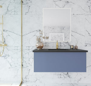 Vitri 42" Nautical Blue Bathroom Vanity with VIVA Stone Solid Surface Countertop