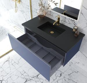 Vitri 42" Nautical Blue Bathroom Vanity with VIVA Stone Solid Surface Countertop