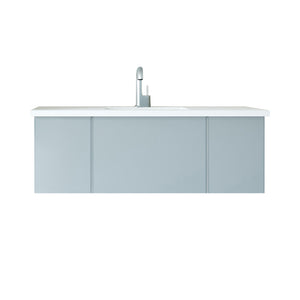 Vitri 48" Fossil Grey Bathroom Vanity with VIVA Stone Solid Surface Countertop