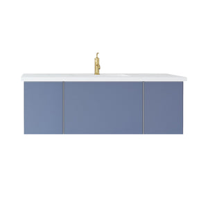 Vitri 48" Nautical Blue Bathroom Vanity with VIVA Stone Solid Surface Countertop