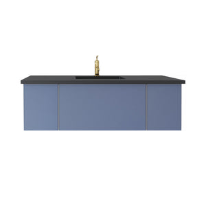 Vitri 54" Nautical Blue Bathroom Vanity with VIVA Stone Solid Surface Countertop