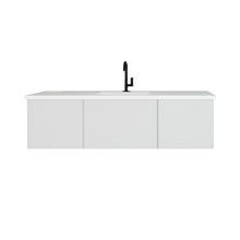 Load image into Gallery viewer, Vitri 60&quot; Cloud White Single Sink Bathroom Vanity with VIVA Stone Solid Surface Countertop