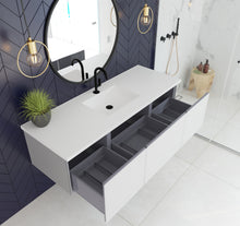 Load image into Gallery viewer, Vitri 60&quot; Cloud White Single Sink Bathroom Vanity with VIVA Stone Solid Surface Countertop
