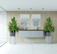 Load image into Gallery viewer, Vitri 60&quot; Fossil Grey Double Sink Bathroom Vanity with VIVA Stone Solid Surface Countertop