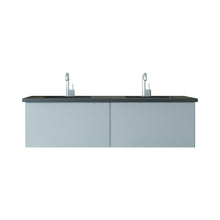 Load image into Gallery viewer, Vitri 60&quot; Fossil Grey Double Sink Bathroom Vanity with VIVA Stone Solid Surface Countertop