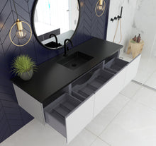 Load image into Gallery viewer, Vitri 66&quot; Cloud White Single Sink Bathroom Vanity with VIVA Stone Solid Surface Countertop