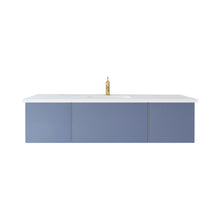 Load image into Gallery viewer, Vitri 66&quot; Nautical Blue Single Sink Bathroom Vanity with VIVA Stone Solid Surface Countertop