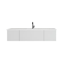 Load image into Gallery viewer, Vitri 72&quot; Cloud White Single Sink Bathroom Vanity with VIVA Stone Solid Surface Countertop
