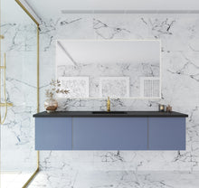 Load image into Gallery viewer, Vitri 72&quot; Nautical Blue Single Sink Bathroom Vanity with VIVA Stone Solid Surface Countertop