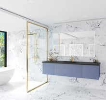Load image into Gallery viewer, Vitri 72&quot; Nautical Blue Single Sink Bathroom Vanity with VIVA Stone Solid Surface Countertop