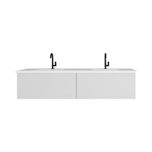 Load image into Gallery viewer, Vitri 72&quot; Cloud White Double Sink Bathroom Vanity with VIVA Stone Solid Surface Countertop