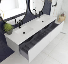 Load image into Gallery viewer, Vitri 72&quot; Cloud White Double Sink Bathroom Vanity with VIVA Stone Solid Surface Countertop