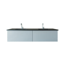 Load image into Gallery viewer, Vitri 72&quot; Fossil Grey Double Sink Bathroom Vanity with VIVA Stone Solid Surface Countertop
