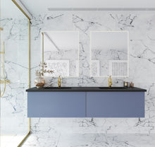Load image into Gallery viewer, Vitri 72&quot; Nautical Blue Double Sink Bathroom Vanity with VIVA Stone Solid Surface Countertop