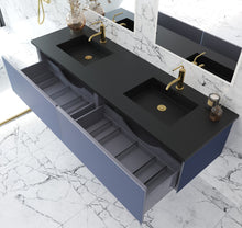 Load image into Gallery viewer, Vitri 72&quot; Nautical Blue Double Sink Bathroom Vanity with VIVA Stone Solid Surface Countertop