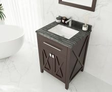 Load image into Gallery viewer, Wimbledon 24&quot; Brown Bathroom Vanity with Countertop