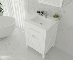 Wimbledon 24" White Bathroom Vanity with Countertop