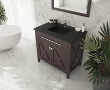 Load image into Gallery viewer, Wimbledon 36&quot; Brown Bathroom Vanity with Countertop