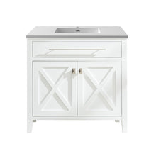Load image into Gallery viewer, Wimbledon 36&quot; White Bathroom Vanity with Countertop