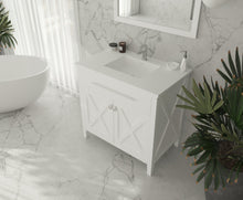 Load image into Gallery viewer, Wimbledon 36&quot; White Bathroom Vanity with Countertop