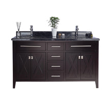 Load image into Gallery viewer, Wimbledon 60&quot; Brown Double Sink Bathroom Vanity with Countertop