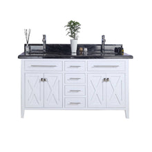 Load image into Gallery viewer, Wimbledon 60&quot; White Double Sink Bathroom Vanity with Countertop