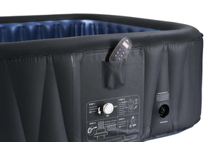 MSPA Black Inflatable Hot Tub 4-6 People - 245 Gallon - Plug&Play I SPAFAIR