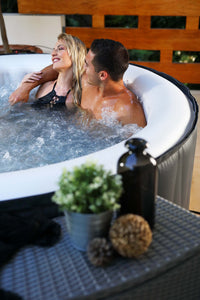 MSPA Blow up Hot Tub for 4-6 People Plug and Play Inflatable Tub 245 Gallon I SPAFAIR