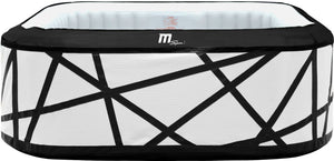 MSPA Inflatable Hot Tub for 4-6 People - 250 Gallon - Black & White I SPAFAIR