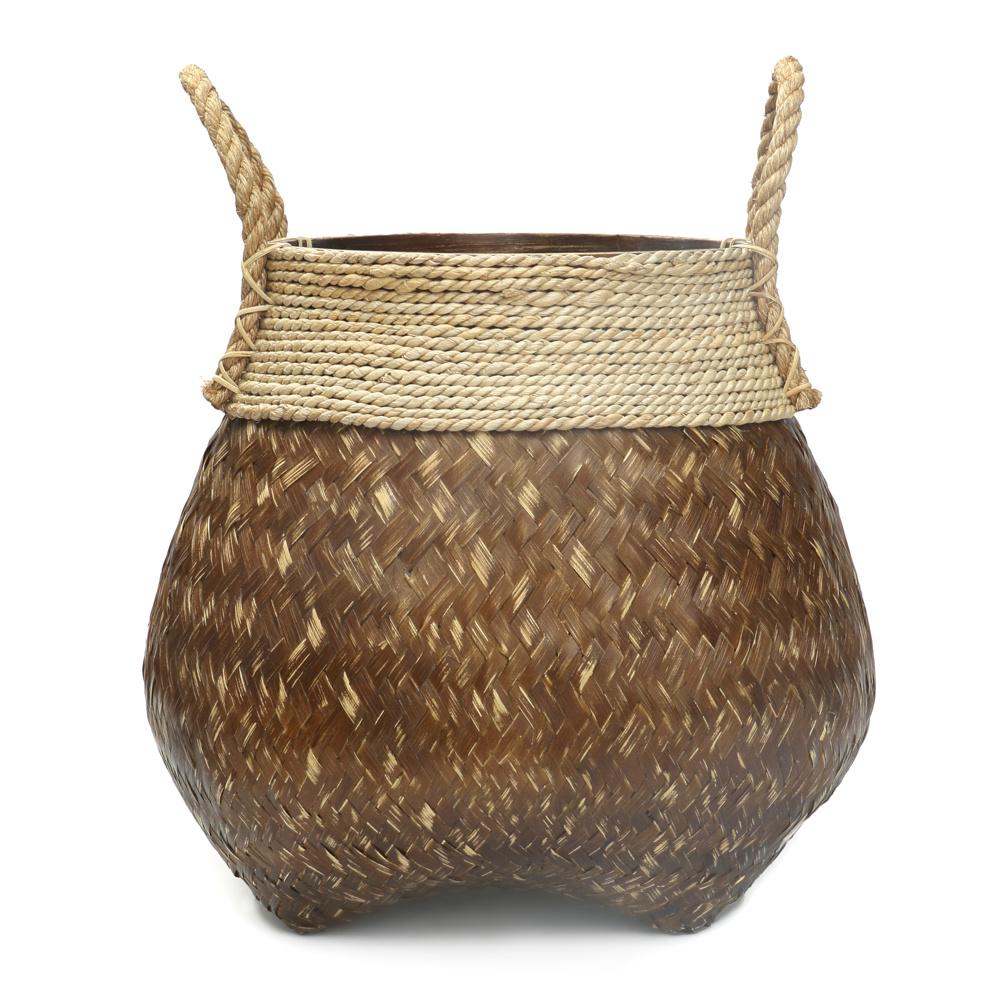 Handwoven Boho Basket by Bizar Bazar - Natural I Boho Decor I SPAFAIR