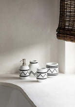 Load image into Gallery viewer, Terracotta Boho Vase Santorini Iconic by Bazar Bizar - White &amp; Black I SPAFAIR