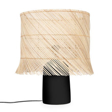 Load image into Gallery viewer, Rattan Boho Table Lamp by Bazar Bizar - Black