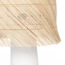 Load image into Gallery viewer, Rattan Boho Table Lamp - White