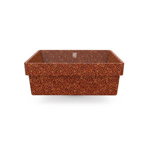 Eco Drop-in Bathroom Sink Cube40  I Washbasin | Clay I SPAFAIR