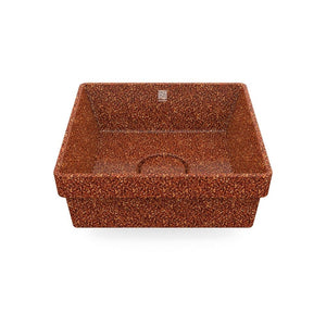 Eco Drop-in Bathroom Sink Cube40  I Washbasin | Clay I SPAFAIR