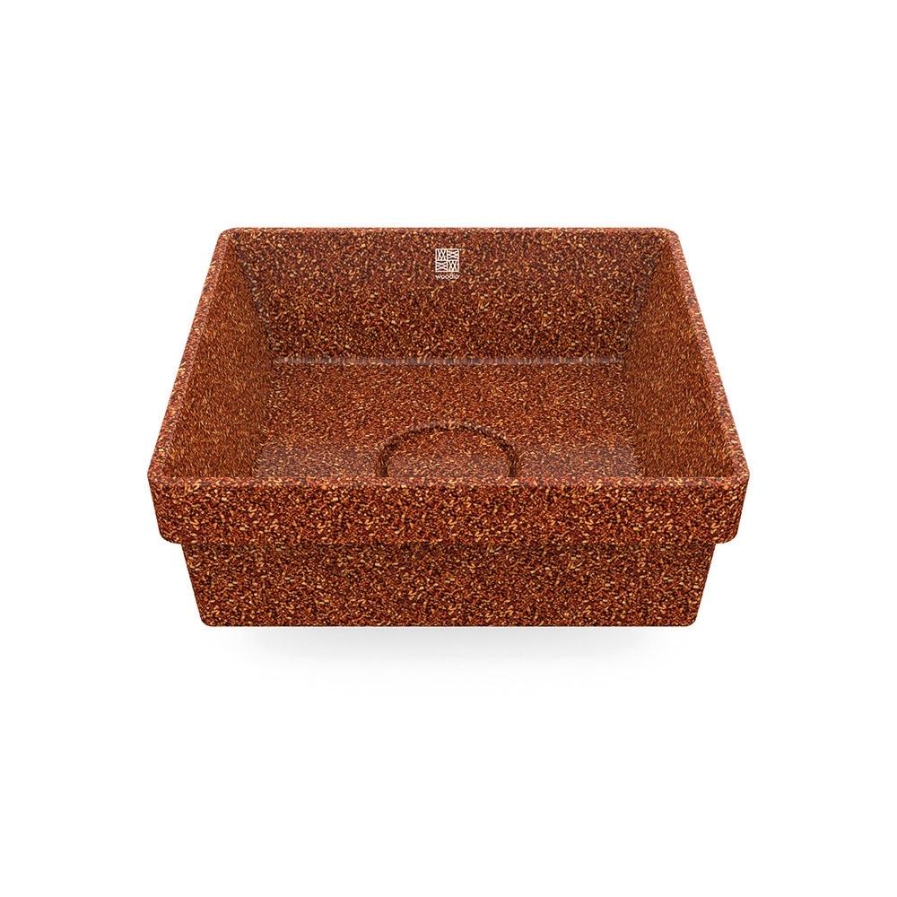 Eco Drop-in Bathroom Sink Cube40  I Washbasin | Clay I SPAFAIR