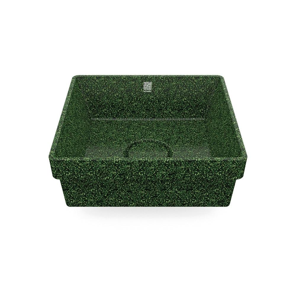 Eco Drop-in Bathroom Sink Cube40  I Washbasin | Moss I SPAFAIR