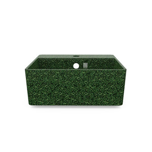 Eco Vessel Sink Wall-Mounted w/ Tap Hole Cube40 I Washbasin | Moss I SPAFAIR