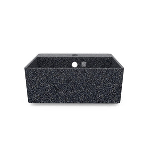 Eco Vessel Sink Wall-Mounted w/ Tap Hole Cube40 I Washbasin | Stone I SPAFAIR