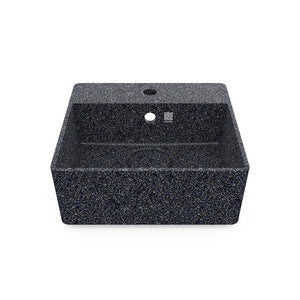Eco Vessel Sink Wall-Mounted w/ Tap Hole Cube40 I Washbasin | Stone I SPAFAIR
