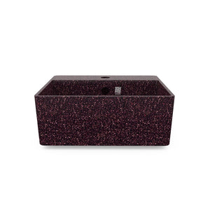 Eco Vessel Sink Cube40 w/ Tap Hole I Washbasin I Berry | SPAFAIR