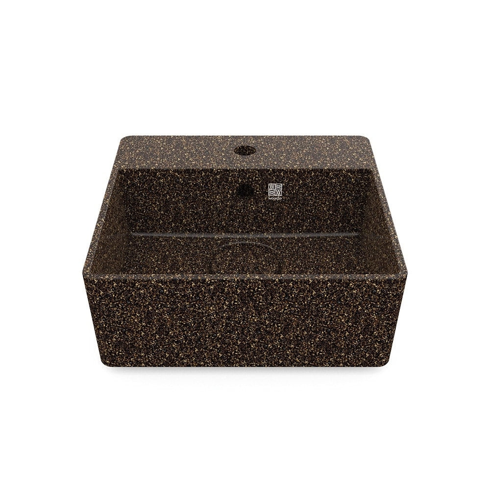 Eco Vessel Sink Cube40 w/ Tap Hole I Washbasin I Root | SPAFAIR